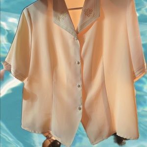 Vintage Style Yellow button up shirt